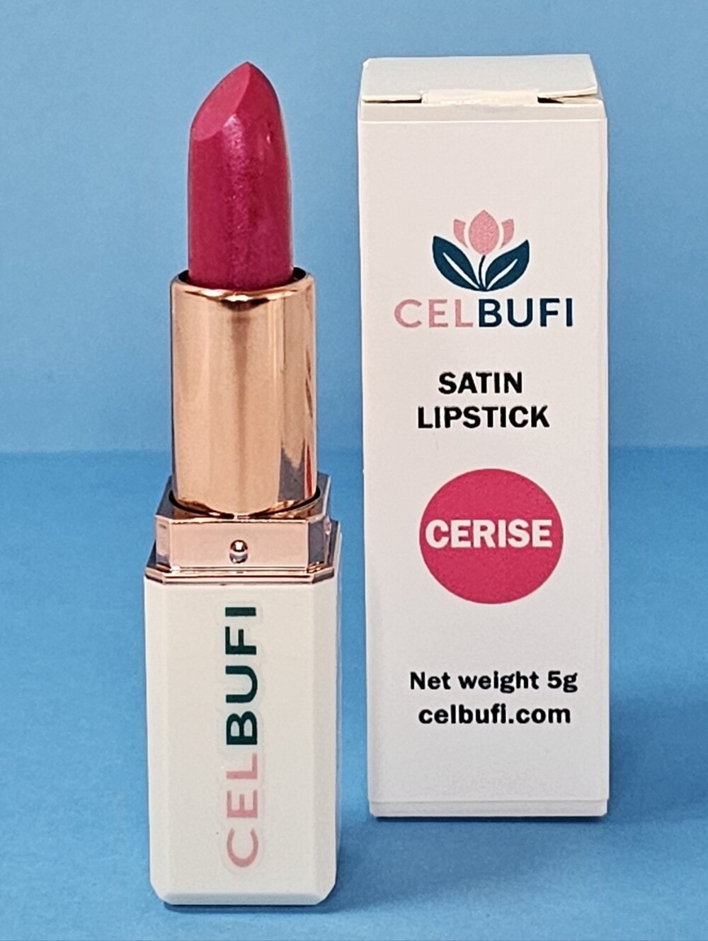 Satin Lipstick – Cerise Pink